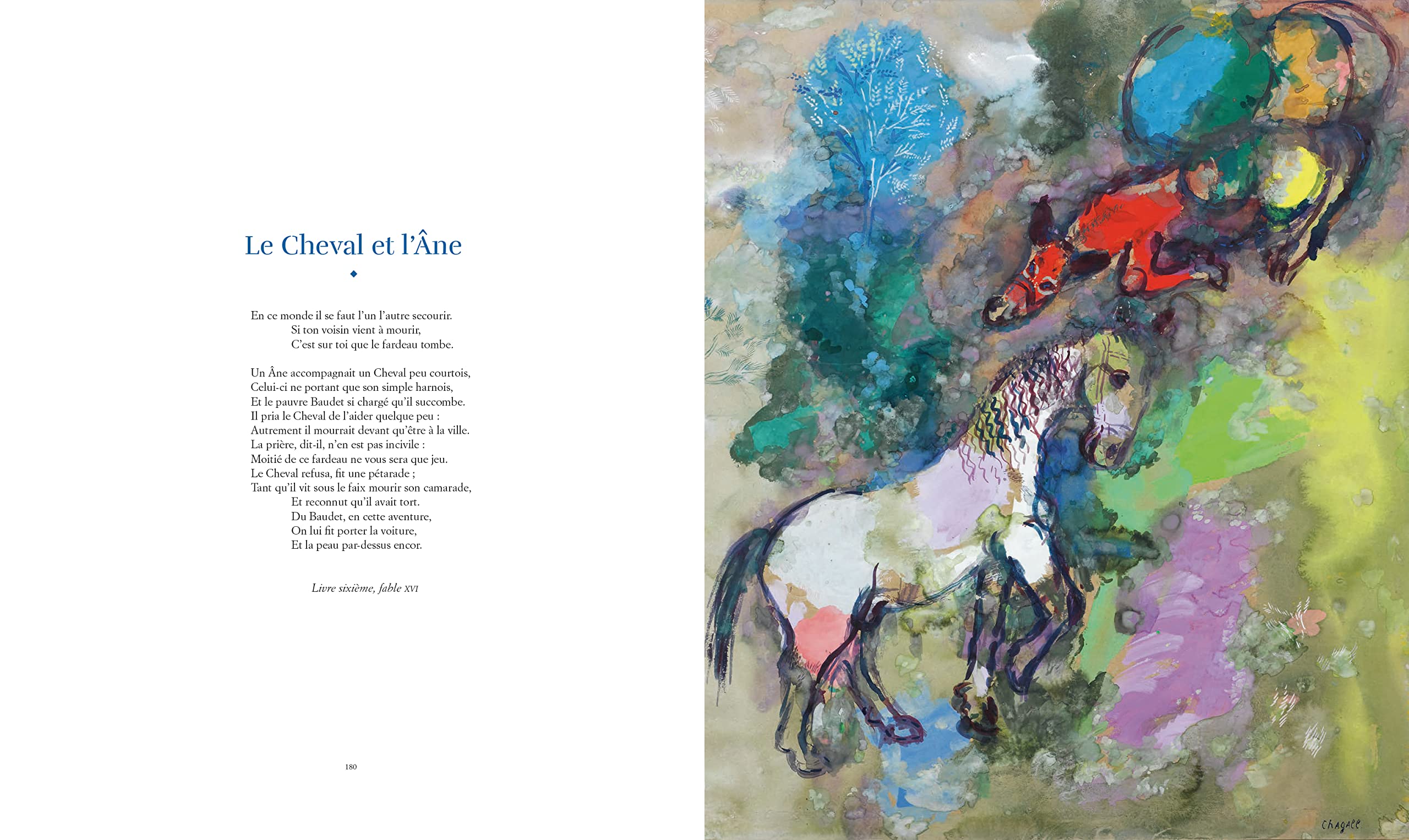 Les Fables de La Fontaine illustrées par Chagall. Version grand format