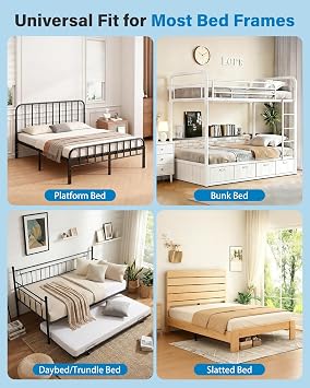 Bunkie Board Queen 60x80'' for Bedroom: Breathable & Moisture Resistant Boards for Mattresses - Heavy Duty Low Profile Queen Box Spring Supplement Bed Support Board, Noise Minimizing