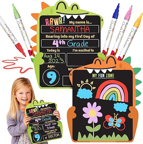 Letrero del primer día de escuela (11 x 13 pulgadas) Letrero de regreso a la escuela, letrero de primer día de preescolar y letrero de jardín de