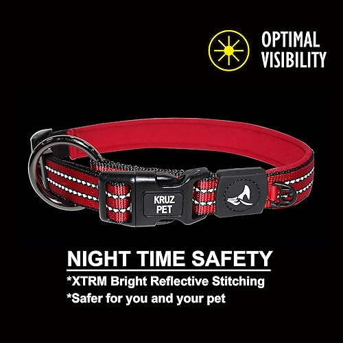 Miniatura 4 de Kruz PET KZV006-03M Collar de perro reflectante para perros pequeños, medianos y grandes