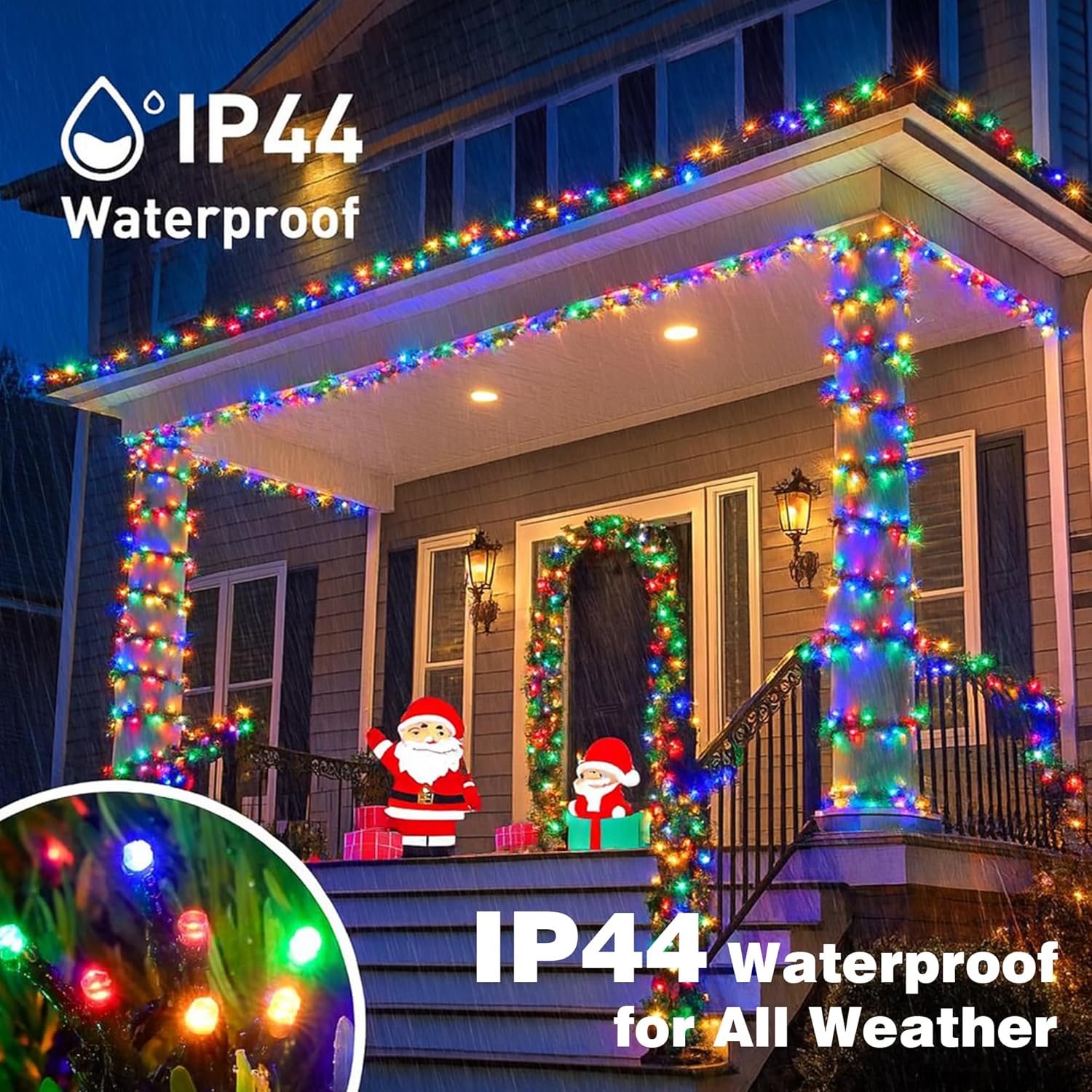 Christmas Lights 1000 LED 328 FT, Waterproof Christmas Tree Lights with 8 Modes, Remote Control 3 Timers & Memory Function Xmas Decorations for House and Holiday (Multicolor)