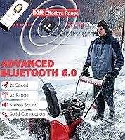 Vista 5 de PROHEAR Auriculares de protección auditiva Bluetooth 5.0 037 con batería recargable de 1100 mAh, 25 dB NRR de reducción de ruido con tiempo de negro