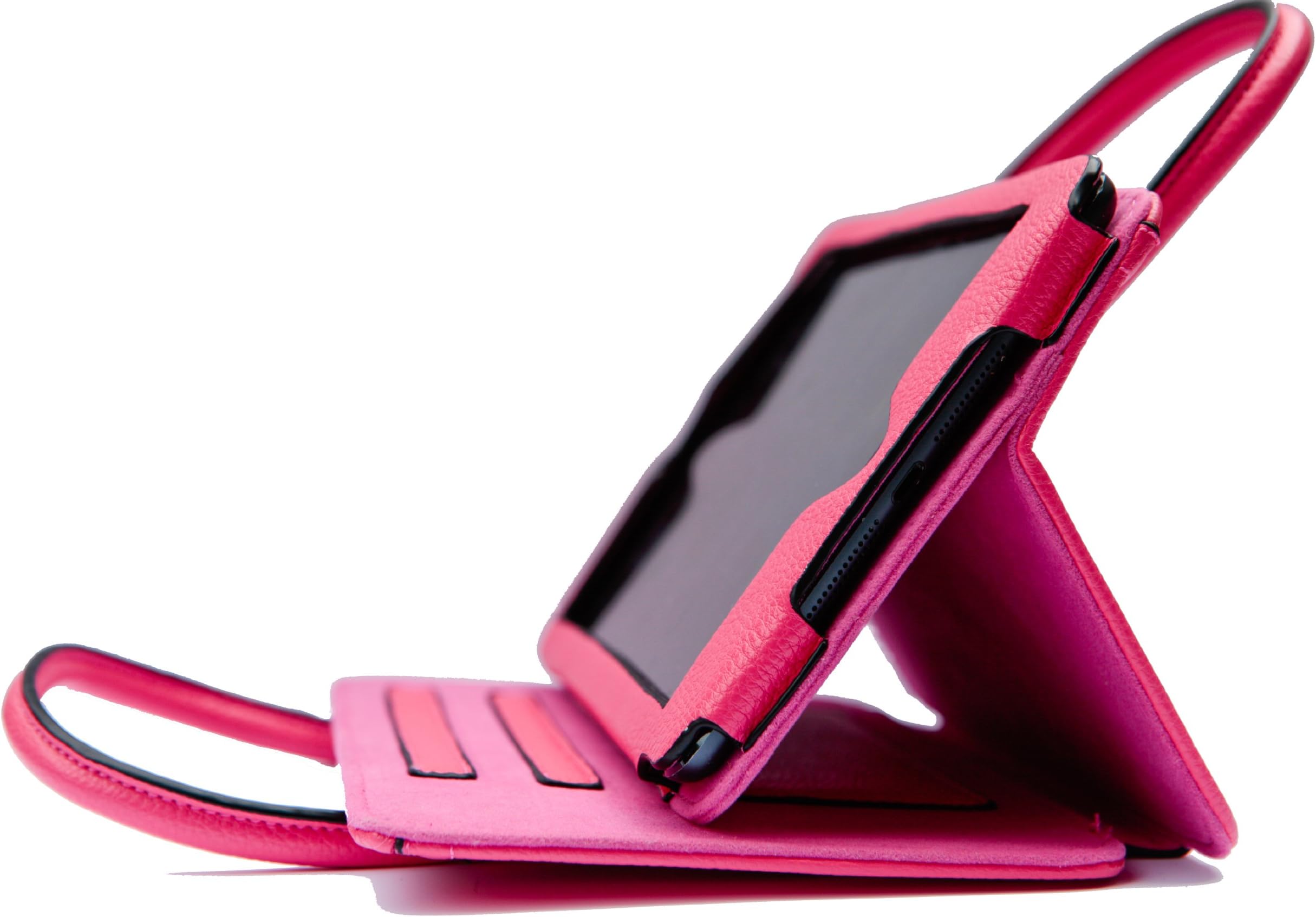 ipad mini case for kids - cool smart pink protective cover with designer look for girls - satisfaction guaranteed - cute handbag style fashion with convertible stand to protect valuable apple device - very best genuine leather & kid friendly case for ipad mini.