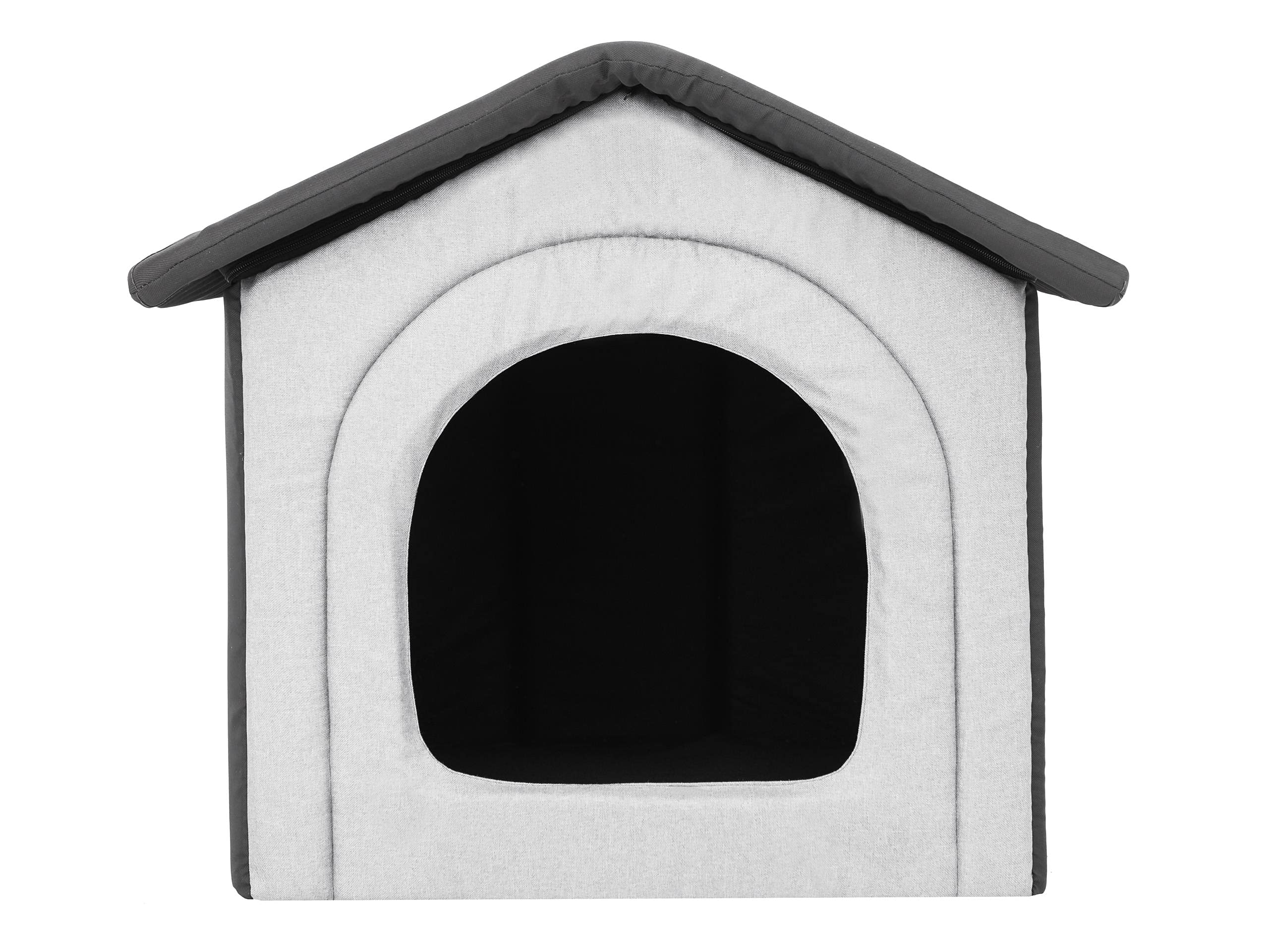 Caseta para Mascotas, Esquina para Perros, Zona de Descanso, Perrera, caseta para Perros, R4: 55 x 60 cm, Piedras ecológicas + Grafito Oxford