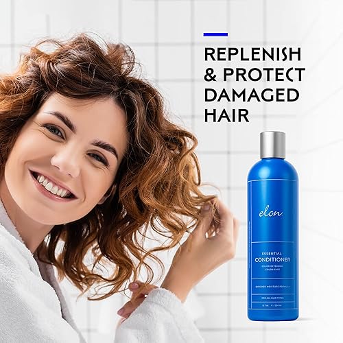 Miniatura 5 de Elon Set de champú y acondicionador sin sulfato (12 onzas) – Champú para cabello teñido para extender el color – Acondicionador para el cabello seco