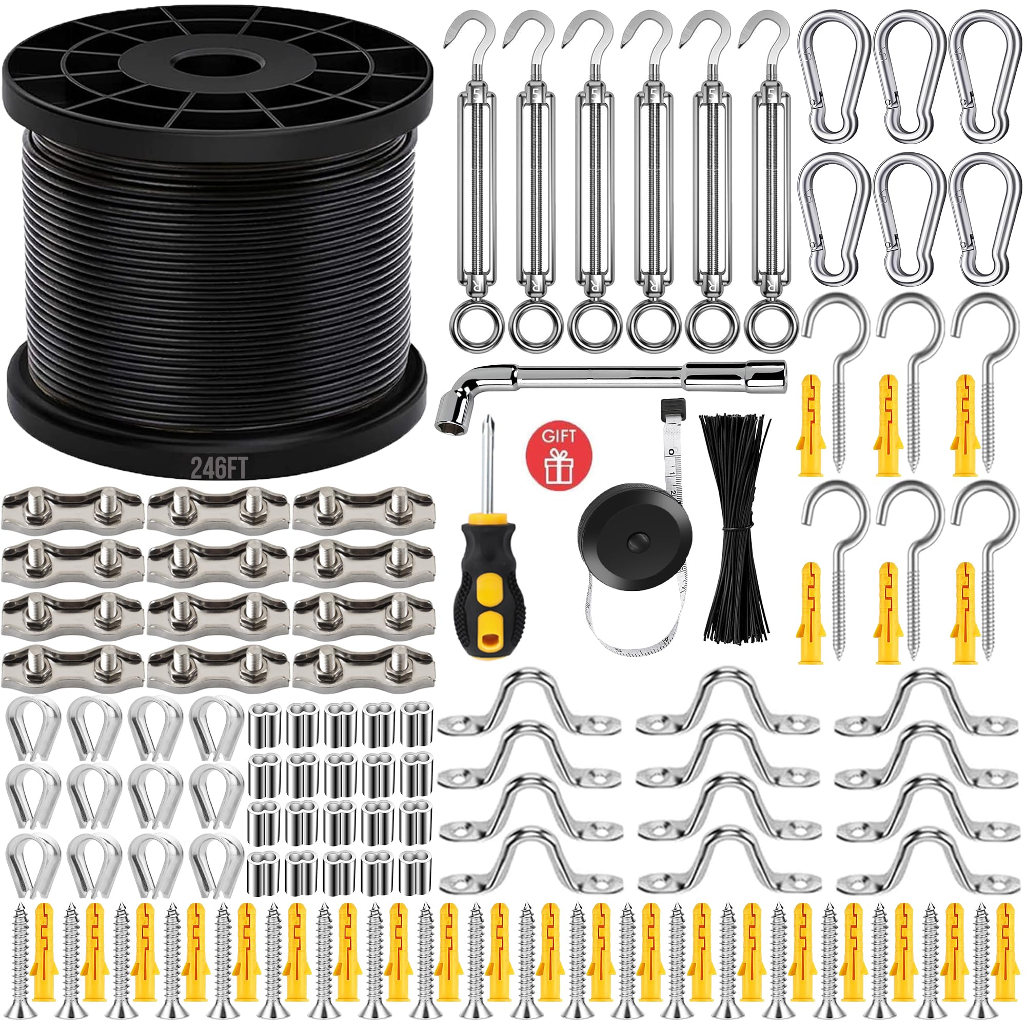 Amazon.com: YingYa BIS 246FT Black Vinyl Coated 304 Stainless