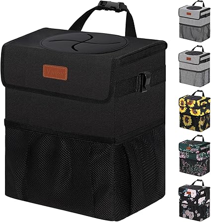 Car garbage holder Vankor Car Trash Can for Car Cute, Car Trash Bag Bin Hanging Waterproof