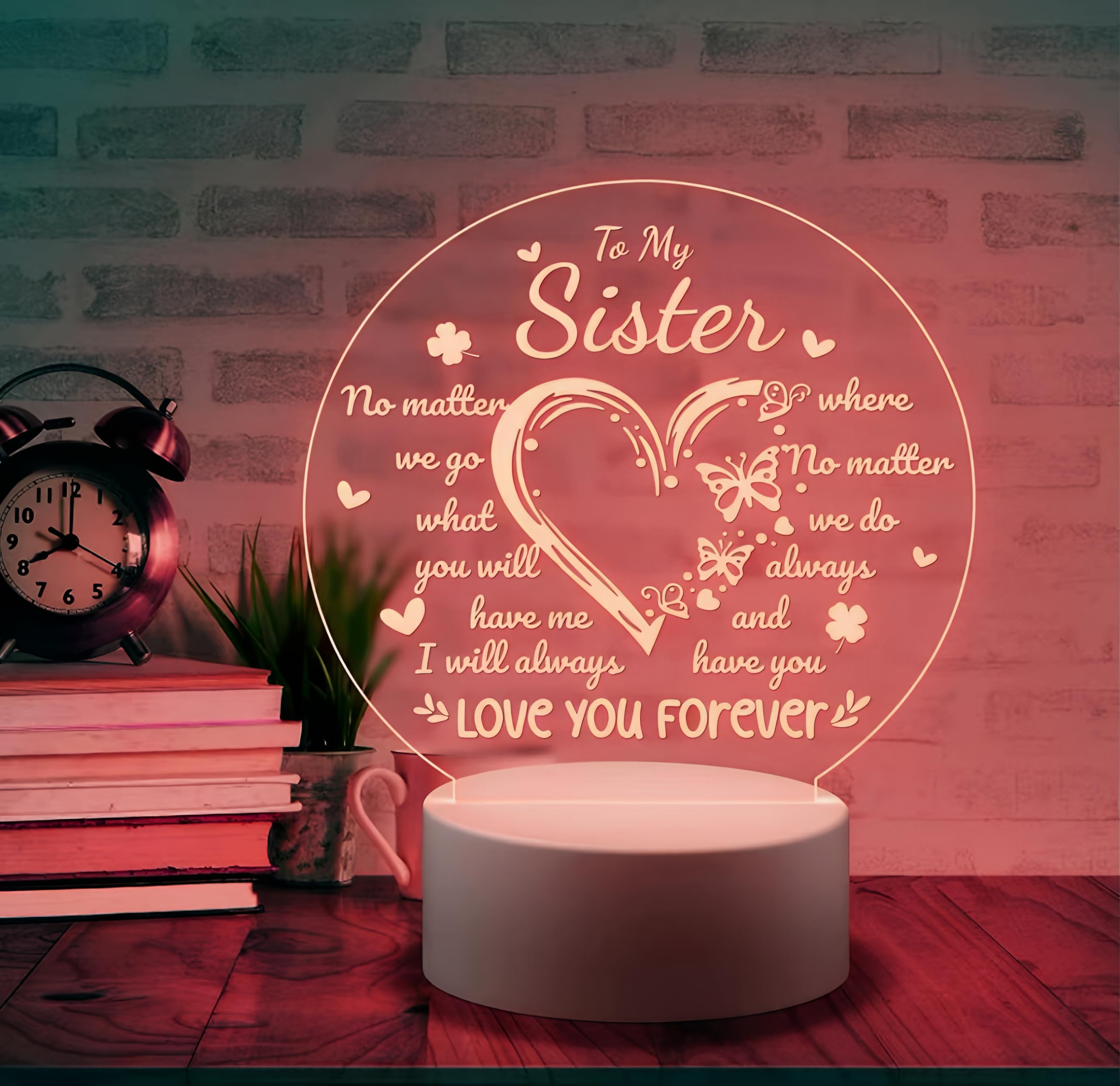 Deluisho Anime 3D Illusion Led Lampe, Benutzerdefiniertes Nachtlicht, 3D Illusion Nachtlicht für Kinder 7 Farben Fernbedienung Dimmen Visual Stereoscopic Nachtlicht (Rotundität)