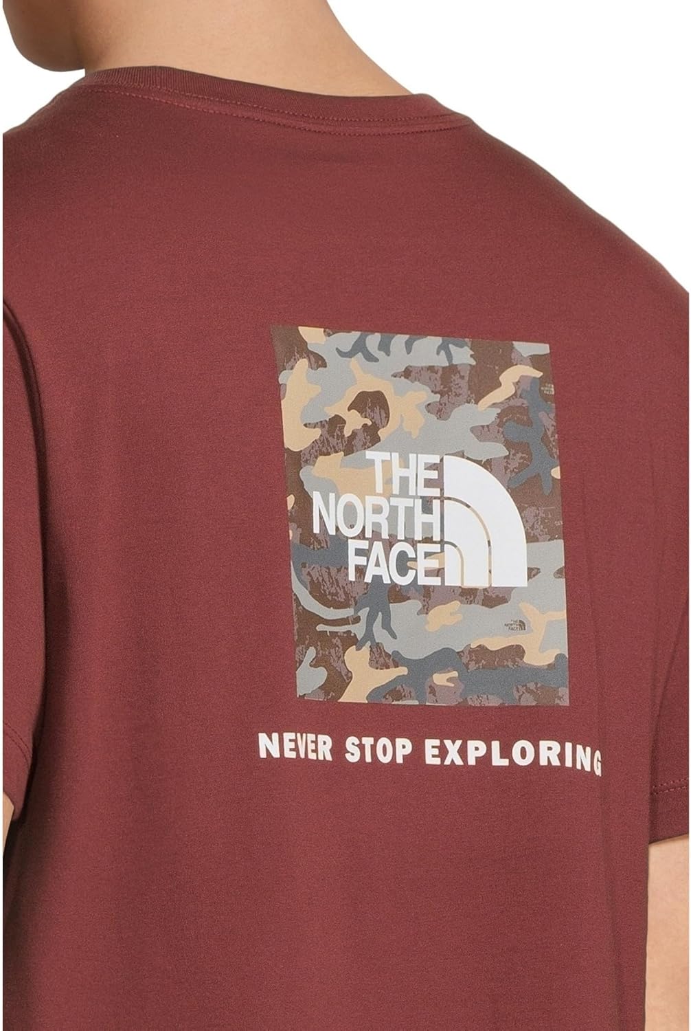 The North Face Men's Evolution Box Camo Fill Short Sleeve Tee | Branded T-Shirt with Set in Sleeves - Image 4