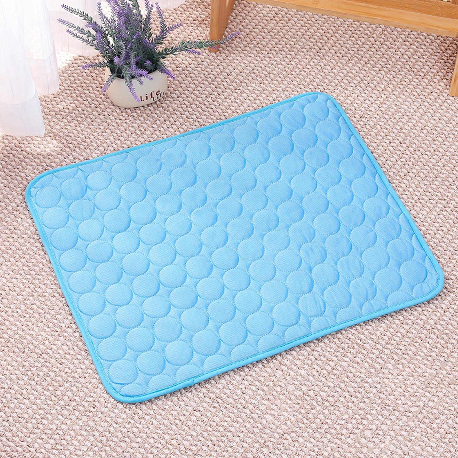 Tapis de refroidissement chien contre la canicule LONGCAO bleu