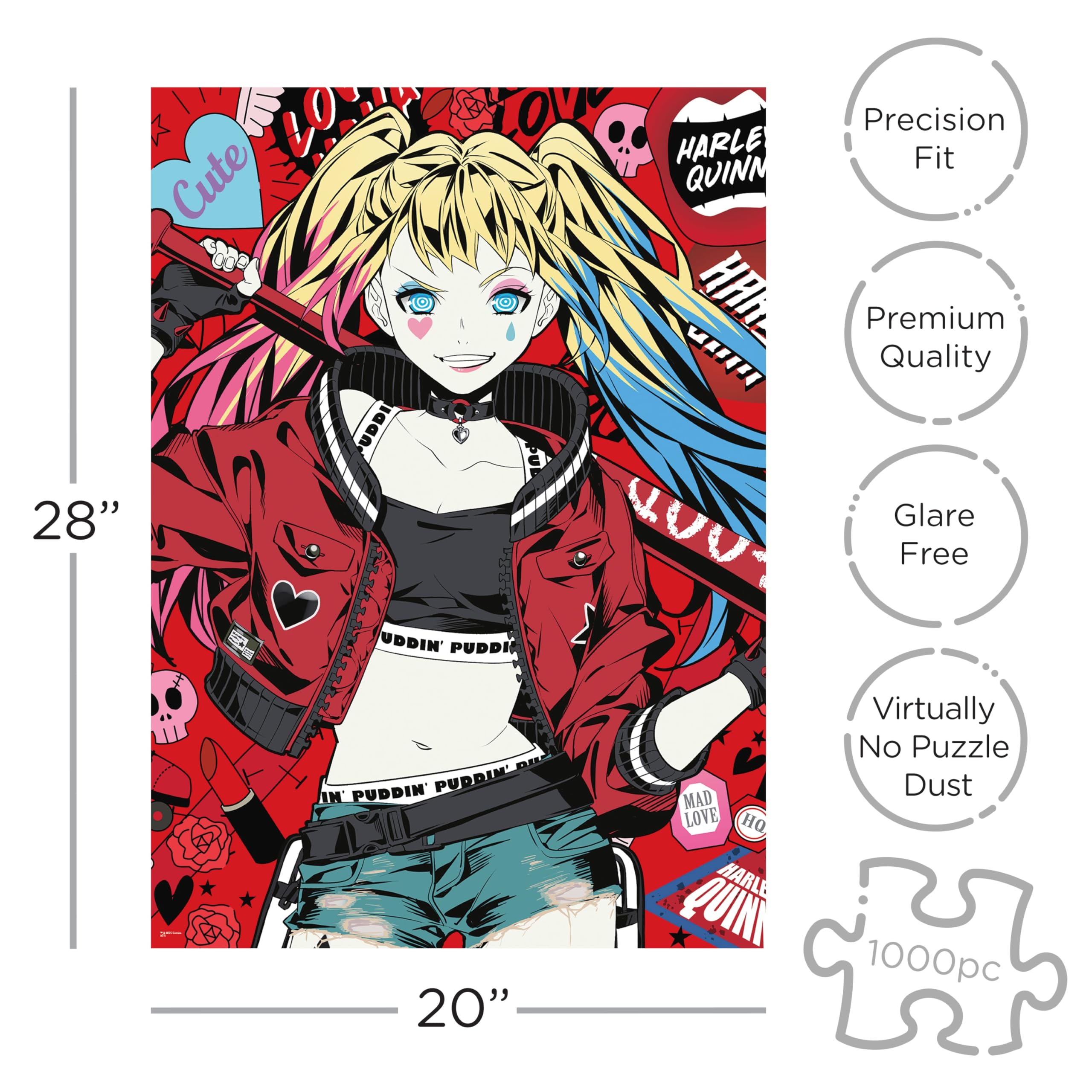 Amazon | AQUARIUS DC コミックス Harley Quinn Puddin' Puzzle (1000