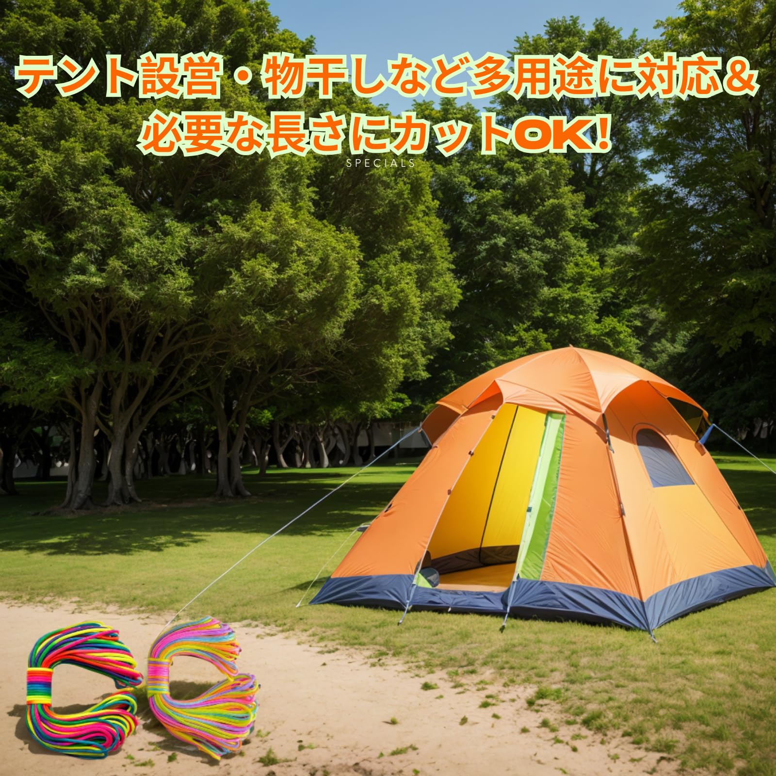 Amazon.co.jp: 【7芯・30M】パラコード 4mm カラフル レインボー