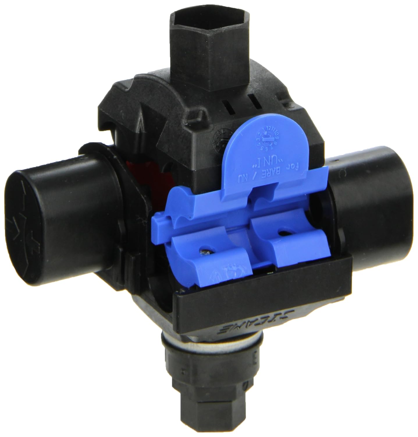 NSI IPCS1010 IPCS Series Easy-Tap Insulation Piercing Connector, 1/0-8 AWG Main and 1/0-8 AWG tag Conductor Range, 1.8" Width, 3.1" Height, 2.2" Length