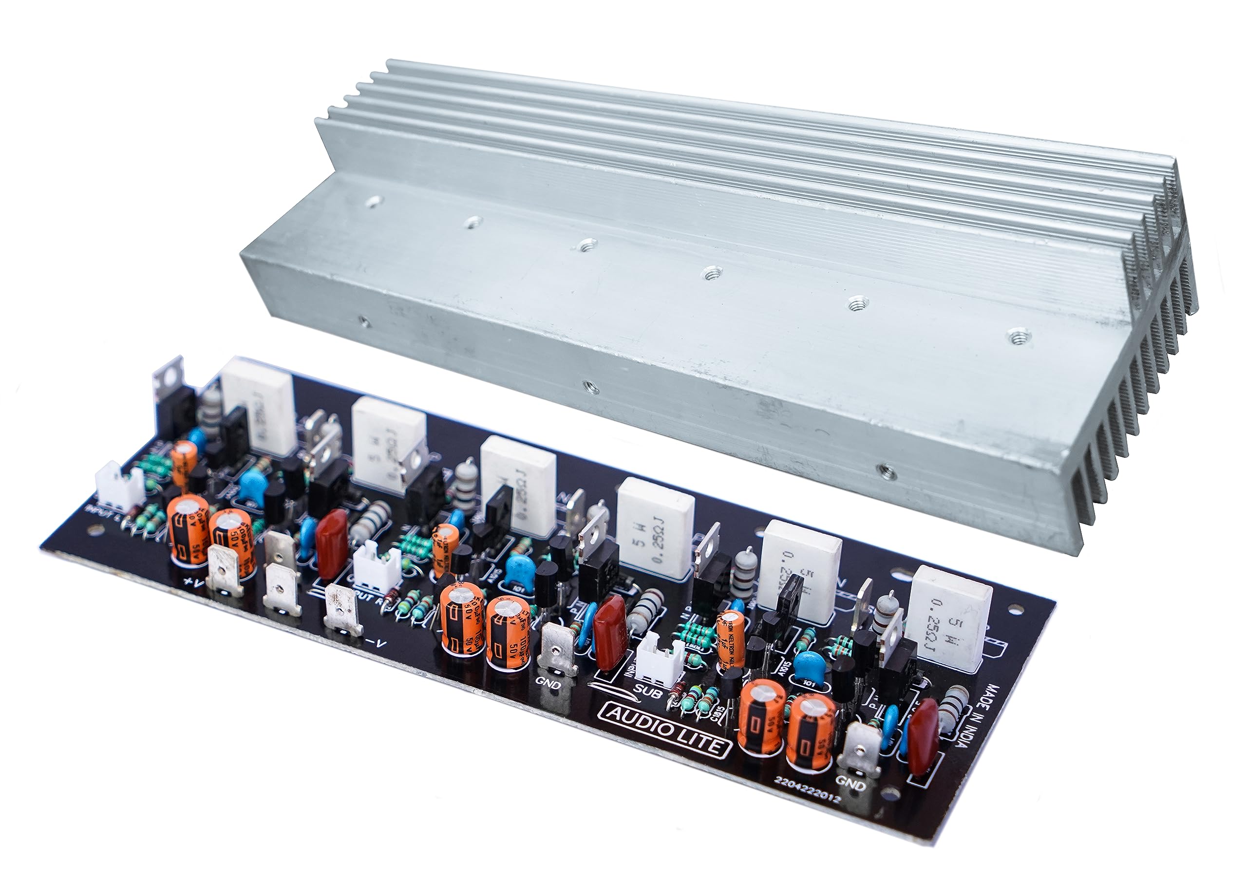 AUDIO LITE 300W RMS 3 Channel Amplifier Board for 2SC5200 + 2SA1943 (Only Driver Section Assembled) (Driver Section + Heat sink)-picture-10