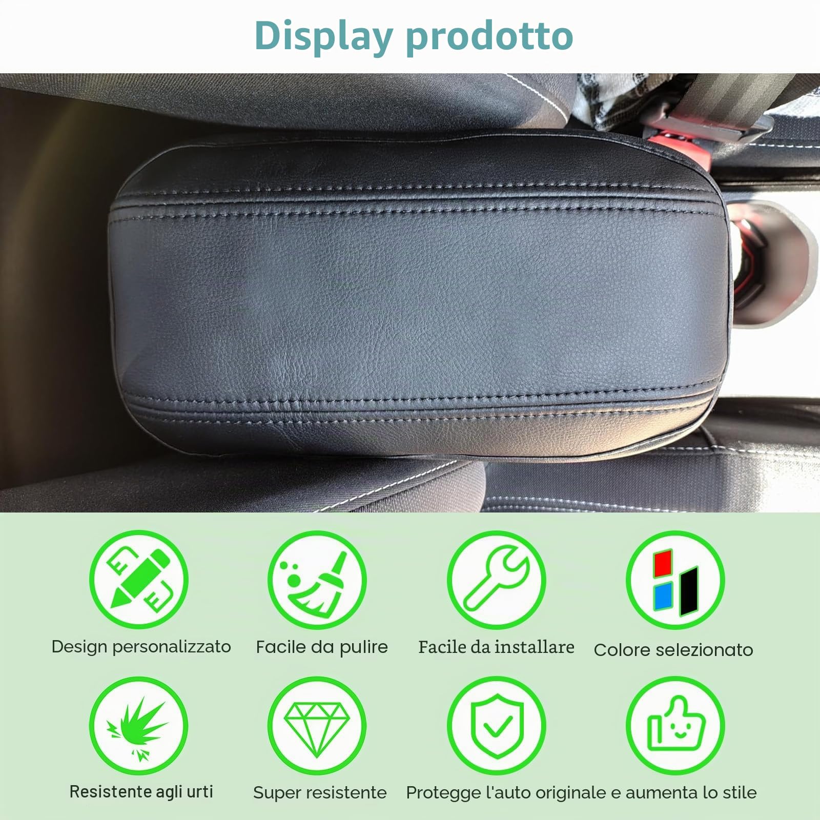 GAFAT Dacia Sandero 3/Stepway 3/Dacia Jogger 2021-2025 2026 Copertura per Bracciolo Centrale, Dacia Jogger 2025 Protezione per Braccioli in Pelle PU, Accessori Dacia Sandero 3 (Nero)