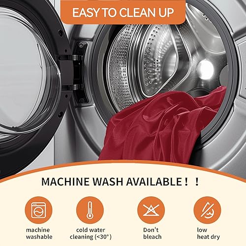 Miniatura 5 de Manteles redondos de elastano marfil de 120 pulgadas para mesa redonda de 60 pulgadas, manteles elásticos redondos ajustables, manteles sin arrugas