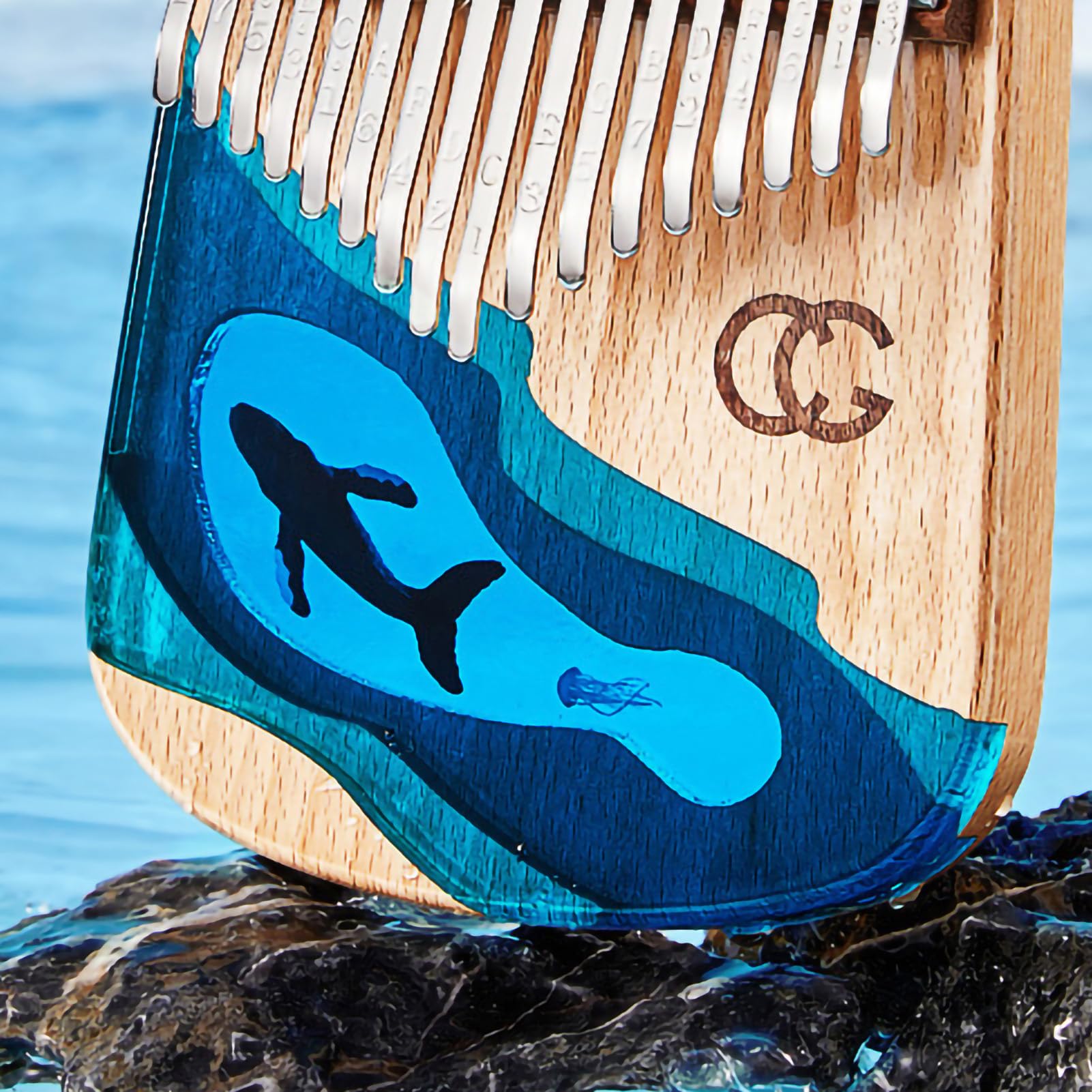 Piano De Pulgar, Piano De Pulgar Portátil, Múltiples Tonos, Mini Kalimba De Resina, Instrumento Musical Arrancado Con Los Dedos Para Niños, Adultos, Regalos Musicales De Navidad(17 ballena tonal)