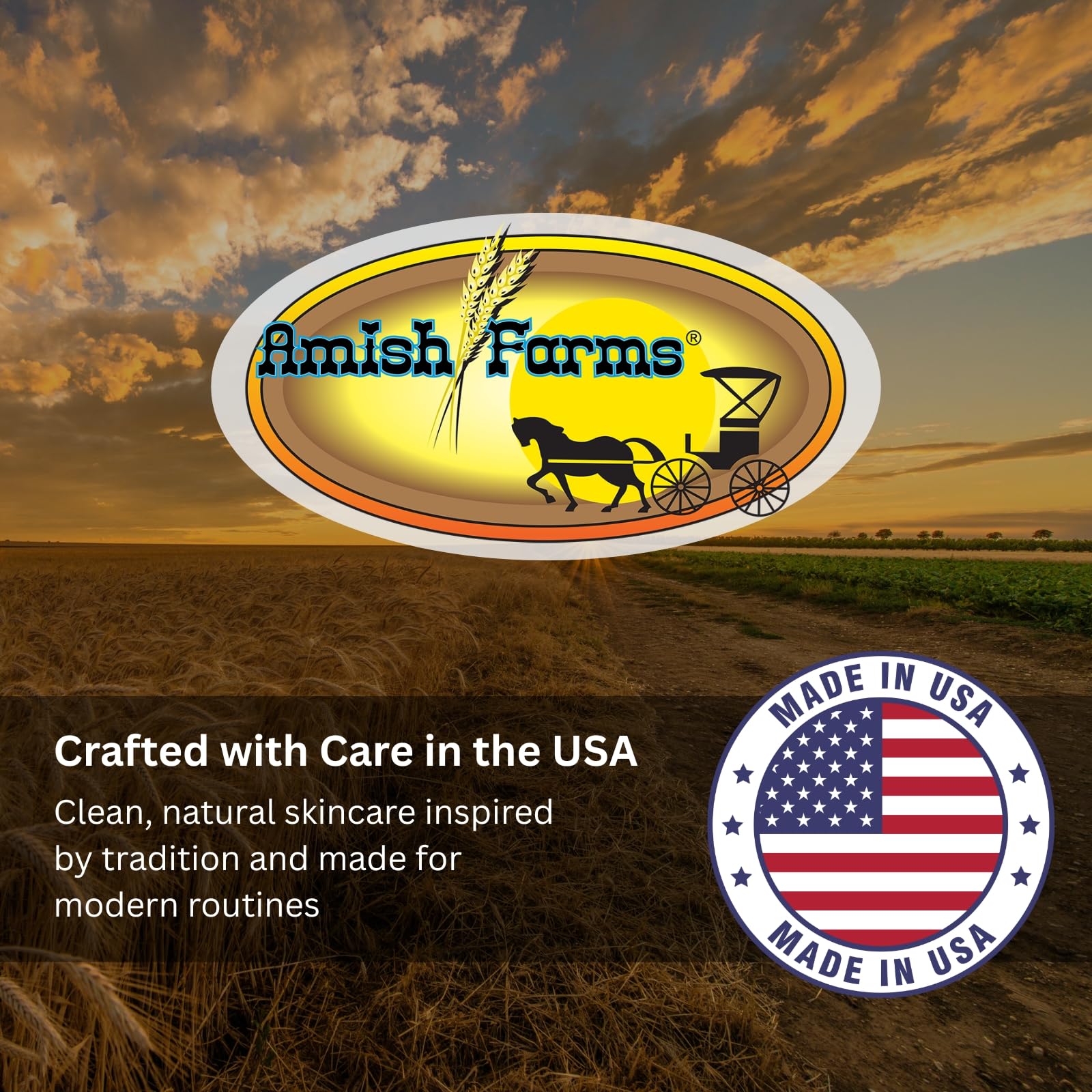 Amish Farms Organic Grass Fed Beef Tallow Face Moisturizer with Kaolin Clay