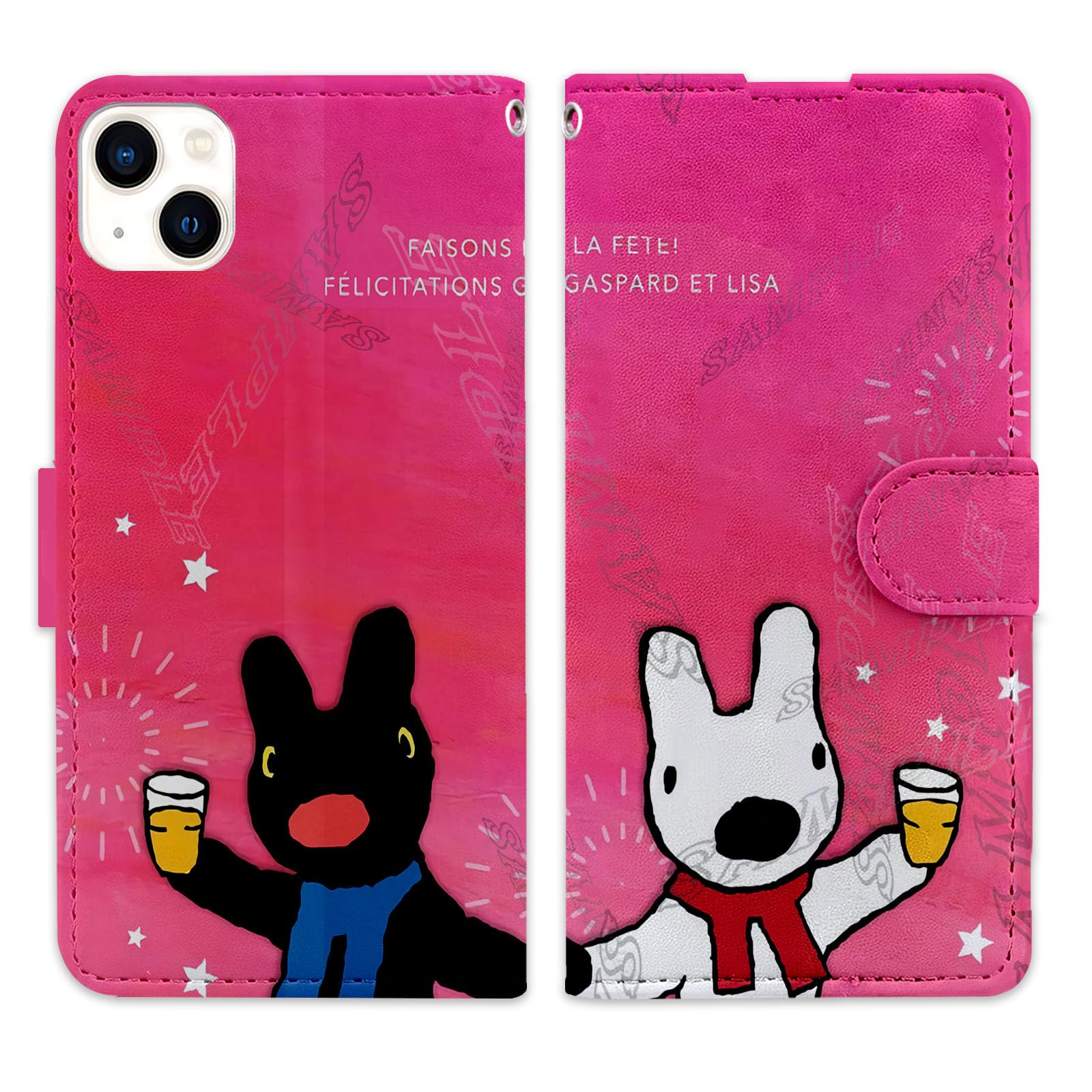 Amazon.co.jp: リサとガスパール スマホ ケース 手帳型 iphone xr