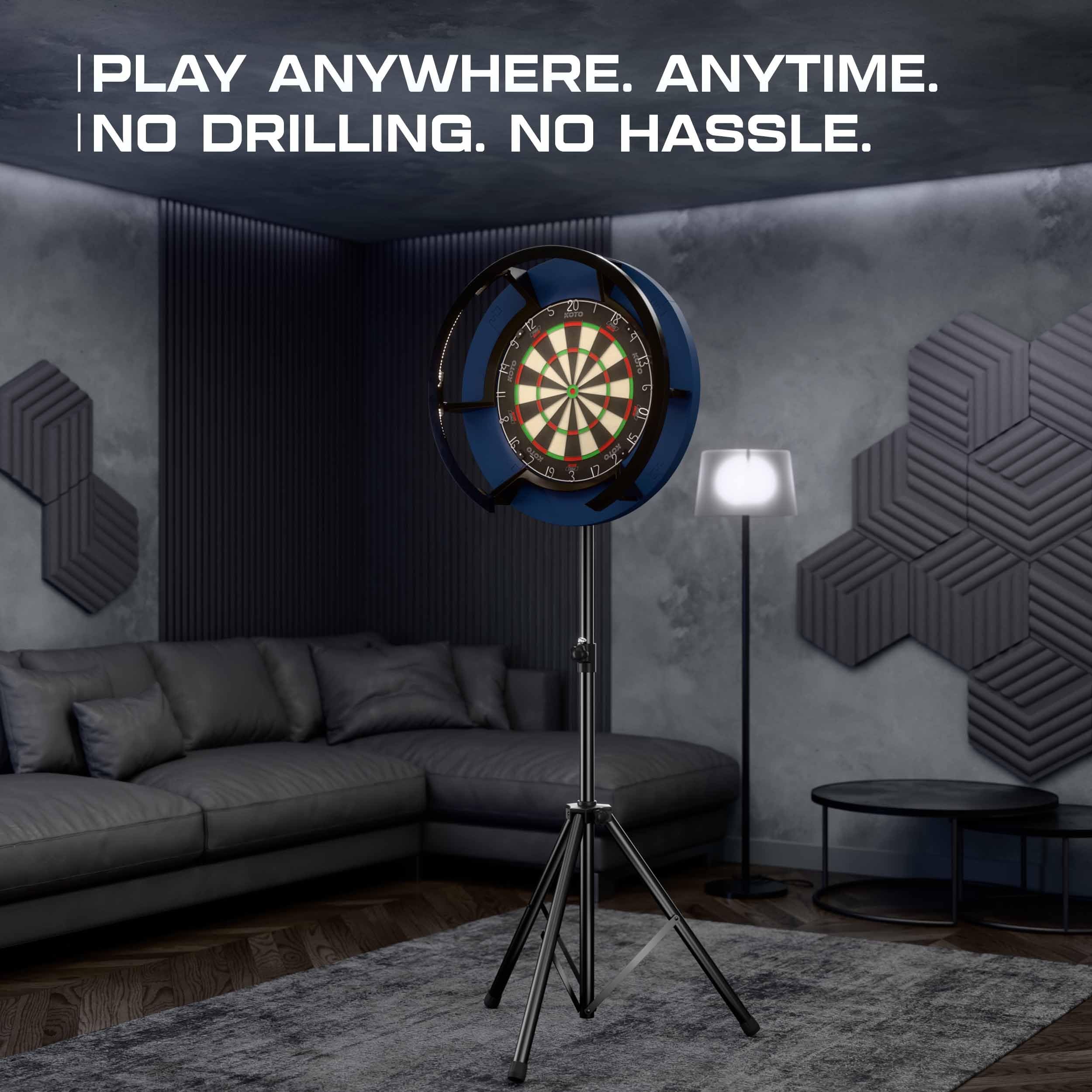 KOTO – Supporto Heavy Duty per Dartboard, Altezza Regolabile, Compatibile con Bersaglio Freccette Elettronico e Bristle, Supporto Professionale per Dartboard