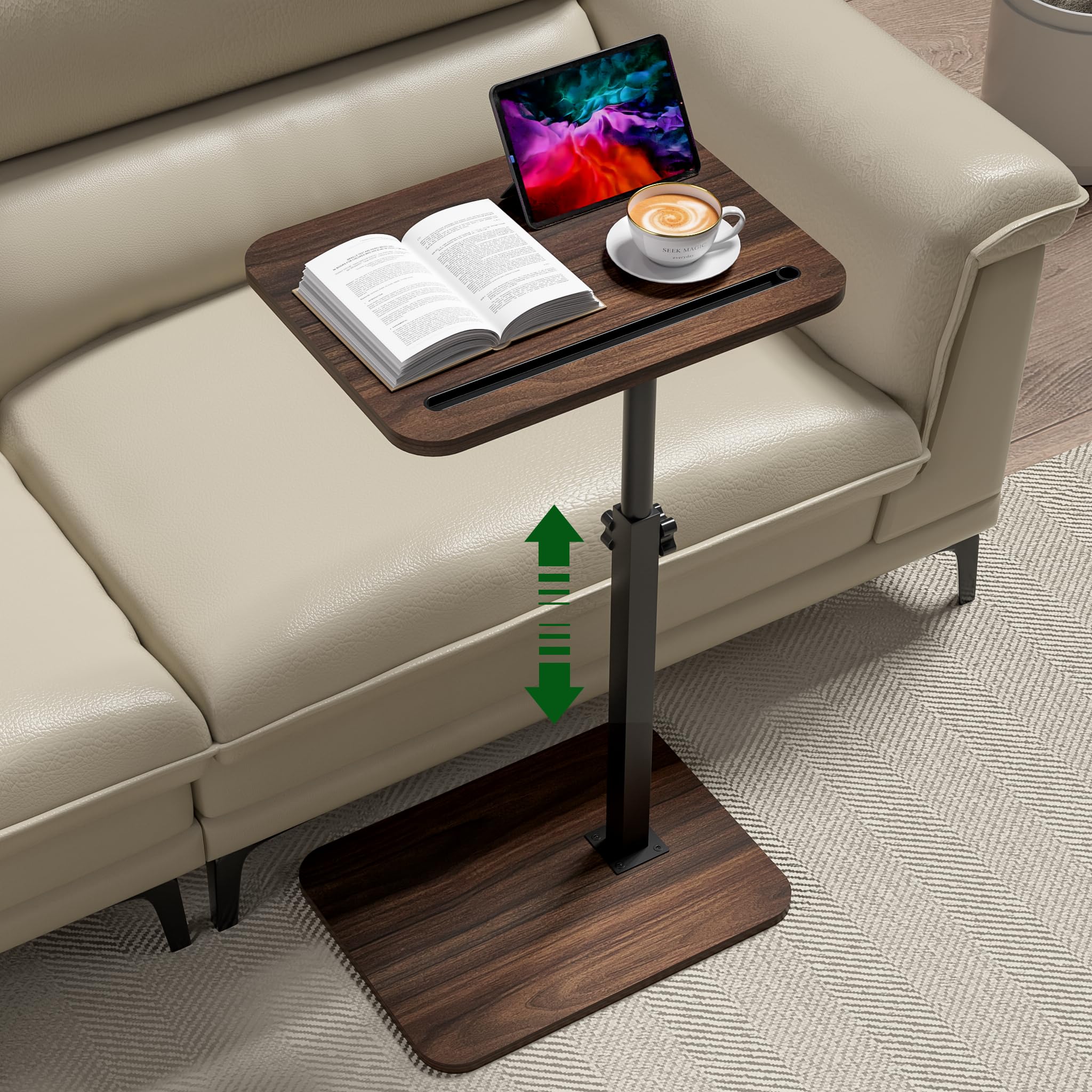 Photo 1 of promitop Adjustable Swivel TV Tray Table
