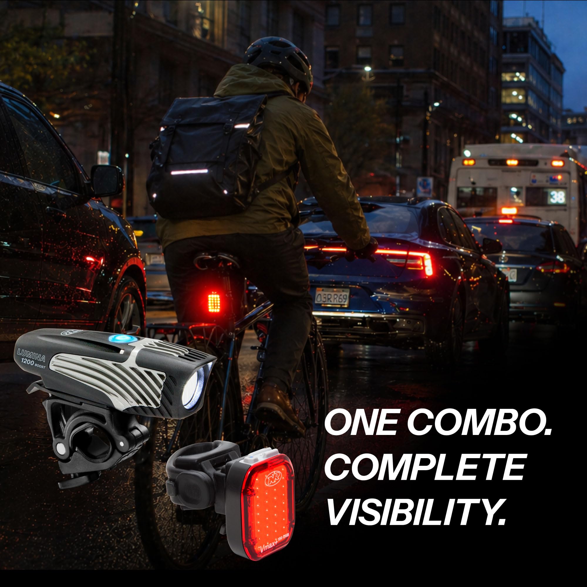 Amazon.com : NiteRider Lumina Boost 1200 & Vmax+ 150 Bike Light