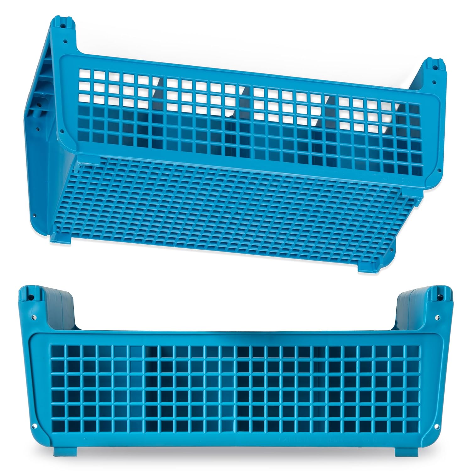 Carlisle FoodService Products C32P114 OptiClean Polypropylene Flatware Basket, 17-19/32" Length x 7-3/4" Width x 6-7/8" Height, Blue (Case of 6)