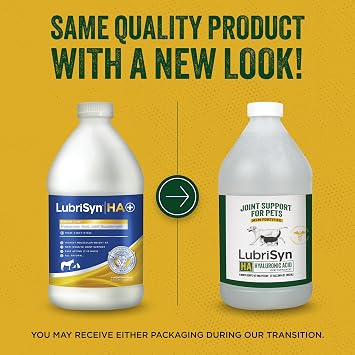 LubriSyn HA Hip & Joint Supplement Plus MSM for Dogs & Cats, 64 oz