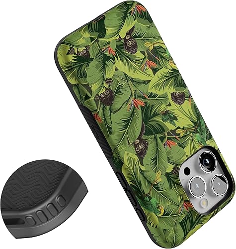 Vista 316 de Casely Funda para iPhone 15 Pro Max Jardín Secreto Flores mixtas Funda atrevida Compatible con MagSafe y botón de acción Secret Garden