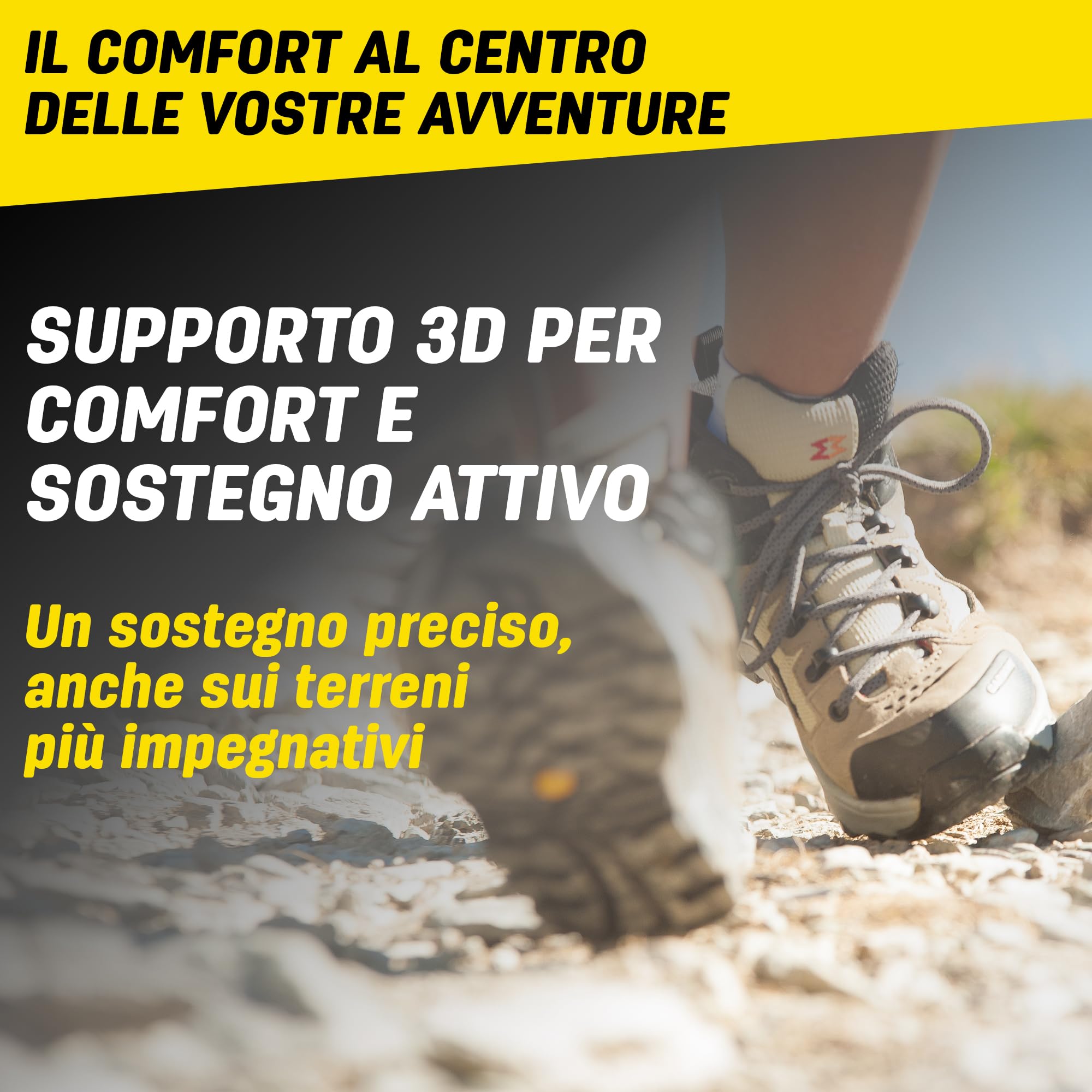 Sidas 3D Outdoor, Solette per escursionismo e camminata, Riduzione dell'affaticamento muscolare e dei dolori ai piedi, Comfort a lunga durata e traspirabilità ottimale, Per uomo e donna