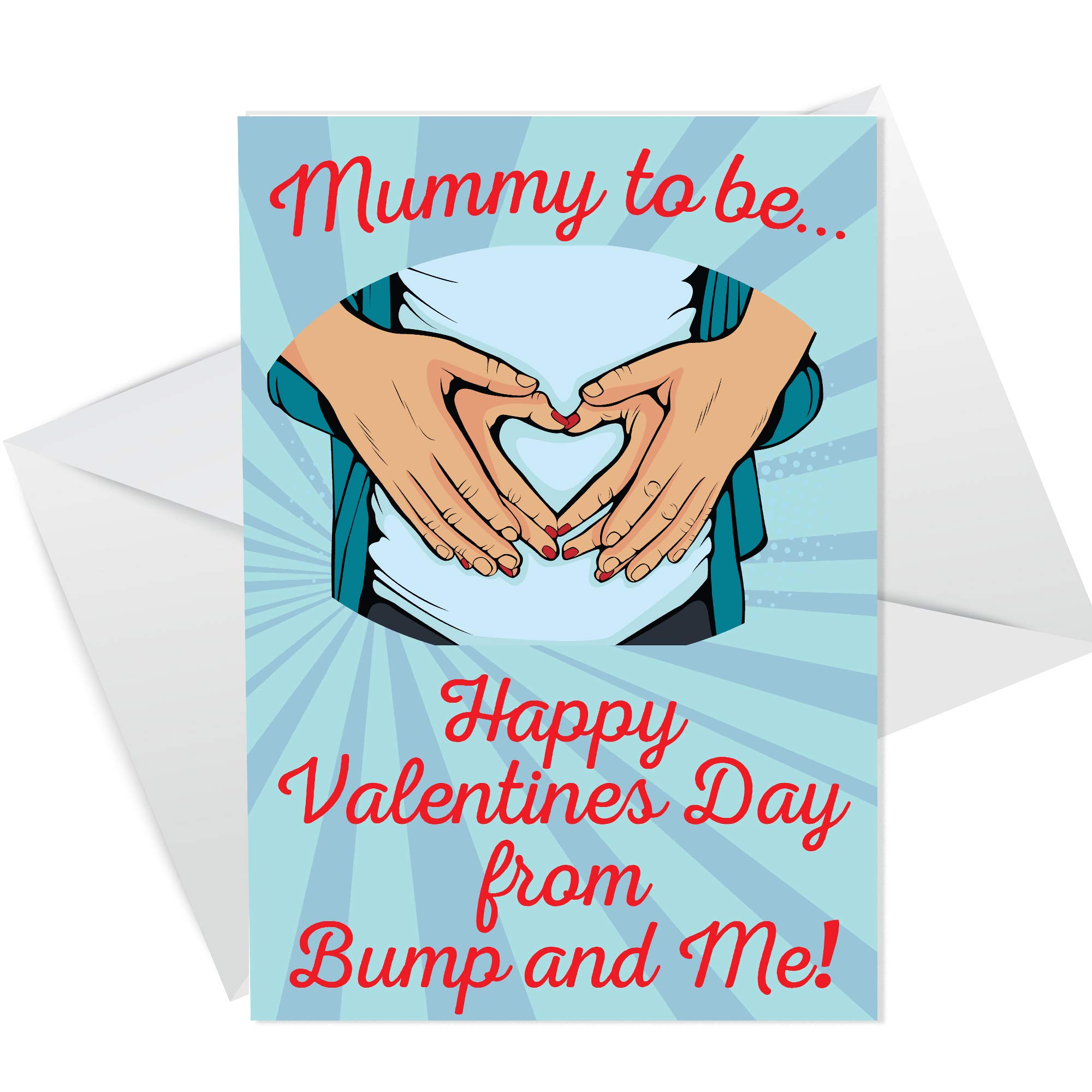 Mummy to Be Valentines Day Card From Baby Bump Cute Mummy Card Keepsake