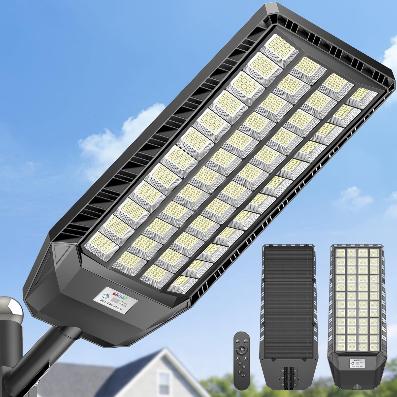 Photo 1 of Deepn Upgraded 15000W Solar Street Lights Outdoor Motion Sensor, TW048