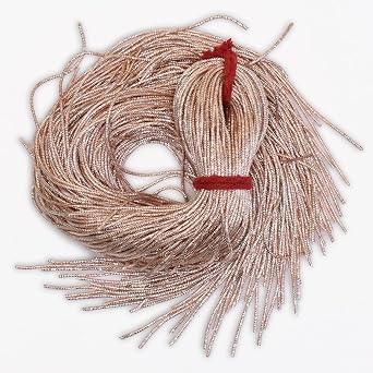 EmbroideryMaterial Metallic French Bullion Embroidery Wire, Jewelry for Jewelry Making, Beading 1MM, 55 Yards, Rose Gold