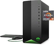 HP Pavilion Gaming Desktop, AMD Radeon RX 5500, AMD Ryzen 3 5300G Processor, 8 GB RAM, 512 GB SSD, Windows 11 Home, 9 USB Ports, Keyboard and Mouse Combo, Pre-Built PC Tower TG01-2022, 2022