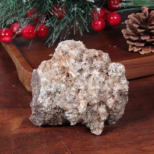 Miniatura 4 de Rockcloud Especimen de forma irregular de piedra cristalina de epidota natural para decoración del hogar, 0.44 lb a 0.66 lb