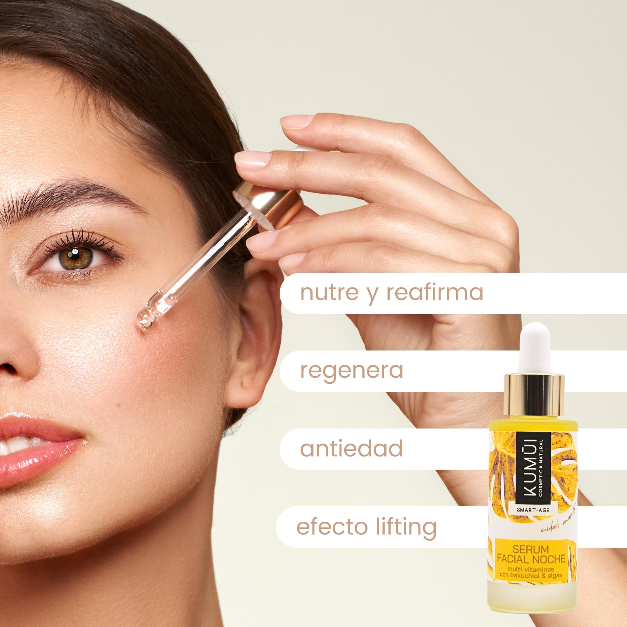Sérum Bakuchiol Antiedad 30 ml | Retinol Vegano Facial y algas reafirmantes | Piel firme y uniforme. Ayuda a reducir la apariencia de líneas de expresión y arrugas. Nutrición y cuidado ideal menopausia
