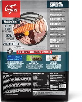 ORIJEN Guardian 8 Grain Free High Protein Premium Dry Cat Food 10lb Bag