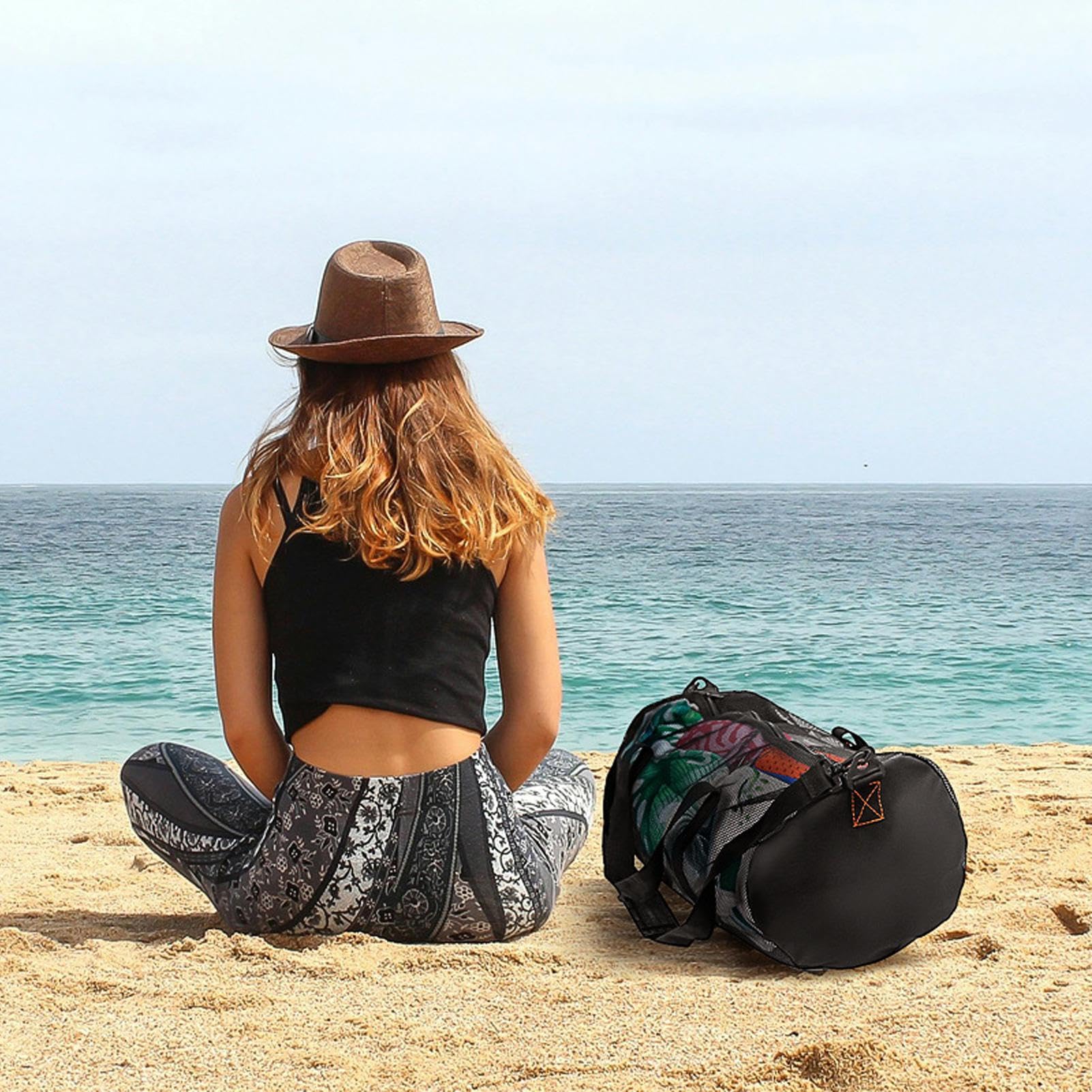 Borsone Subacqueo In Rete - Per Attrezzatura Snorkeling E Palestra, Tracolla Regolabile, 58x27x27 Cm - Foto 7