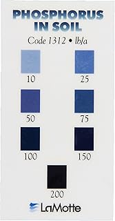 LaMotte 1312 Soil pH Test Kit Color Chart, Phosphorous