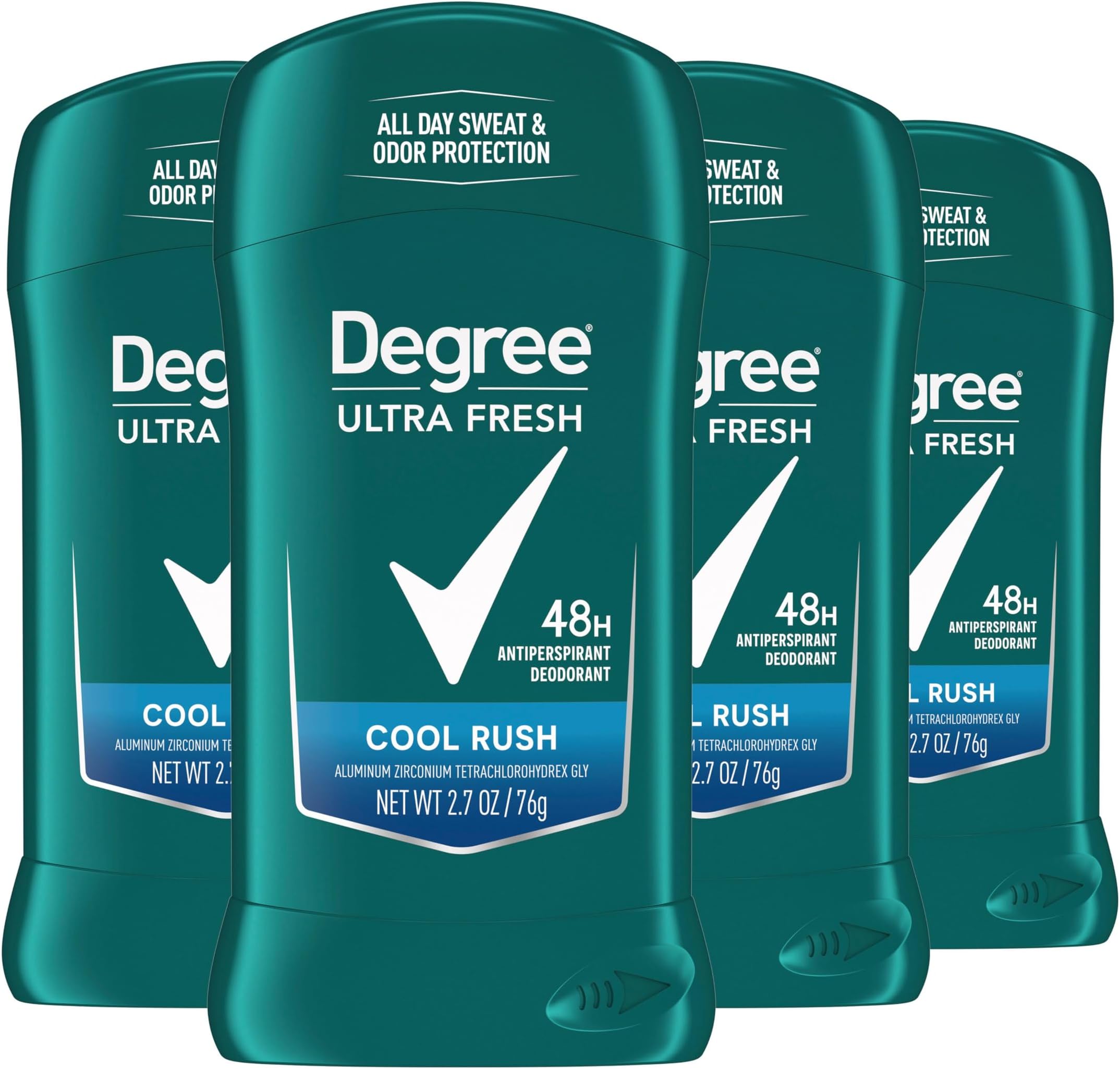 Degree Men Ultra Fresh Antiperspirant Deodorant Stick for Men 4 Pack Cool Rush 2.7 oz