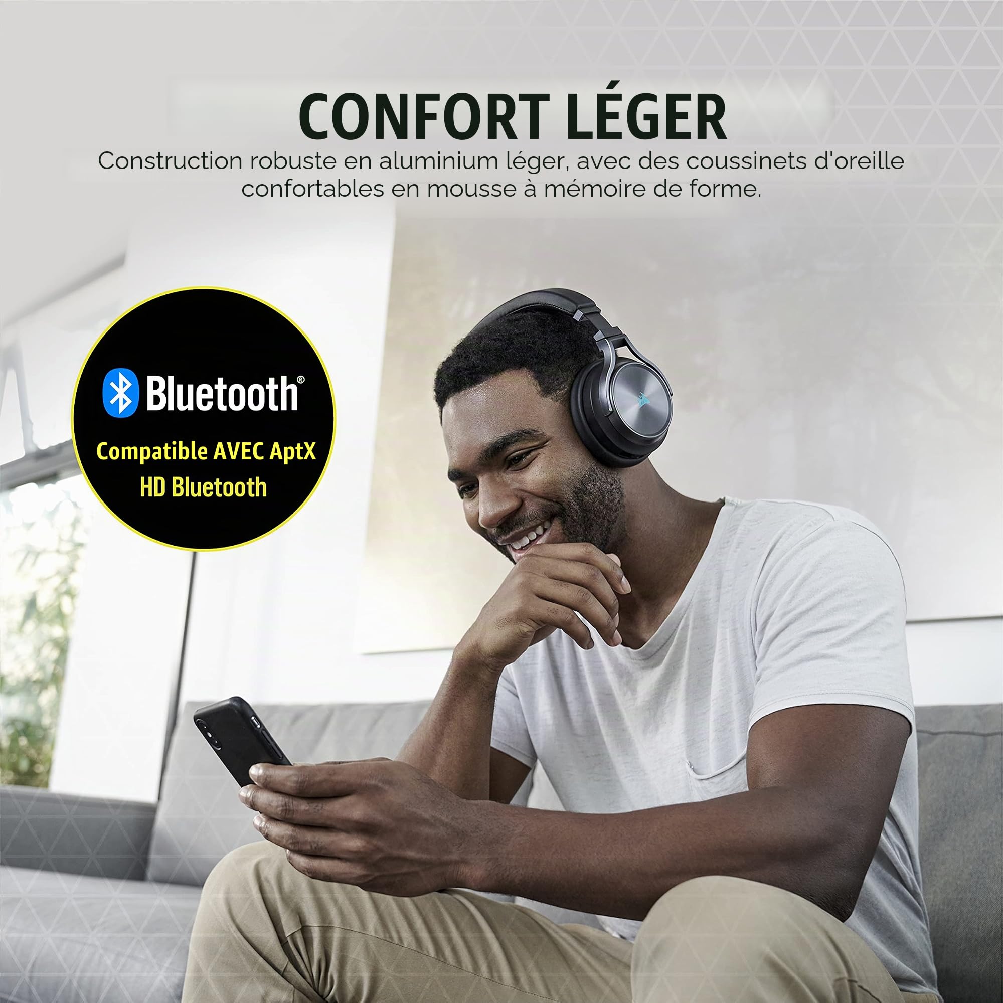 Corsair Virtuoso Casque de jeu RVB sans fil haute fidélité (technologie Slipstream, son surround 7.1, iCUE RVB, pour PC, Xbox One, PS4, Switch et appareils mobiles) carbone (reconditionné)