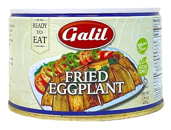 Galil Fried Eggplant 14 Ounce Ready to Eat Eggplant, Non-GMO, Gluten-Free, Vegan, Kosher Parve Fried Eggplant in Tomato Sauce