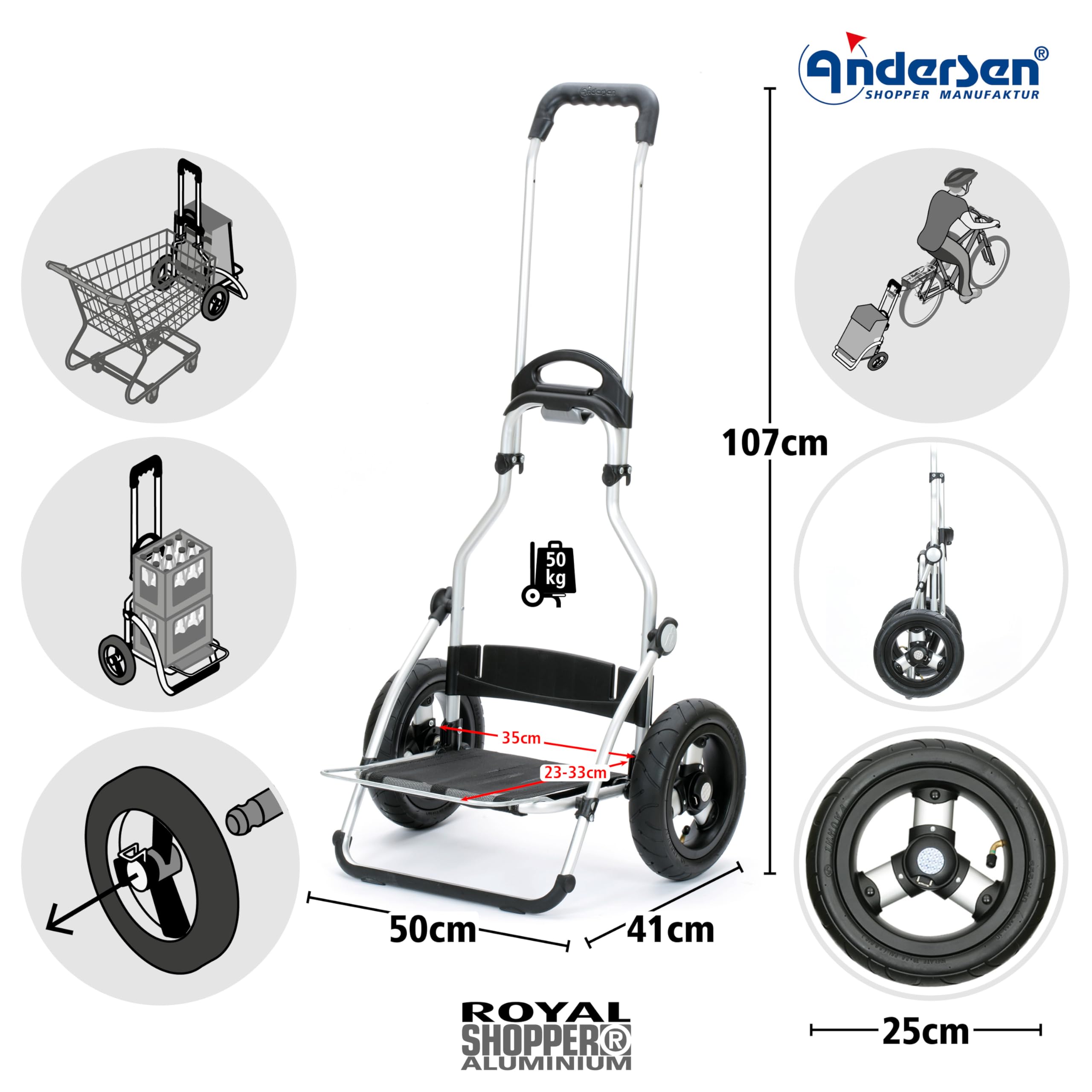 ANDERSEN Royal Shopper Oli.P 3.0 - Carro de la compra, color azul