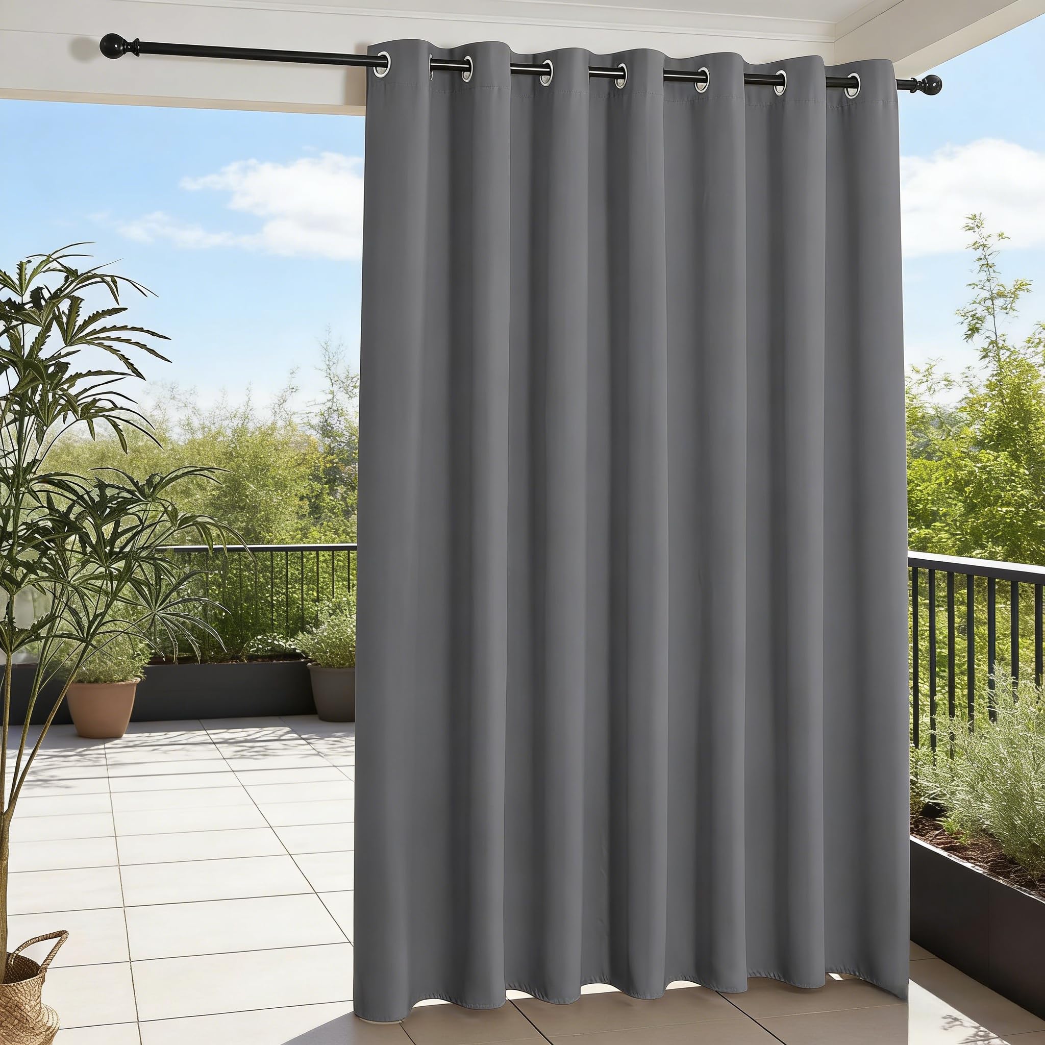 Rideau occultant thermique isolant anti froid bleu marine 270 x 255 cm