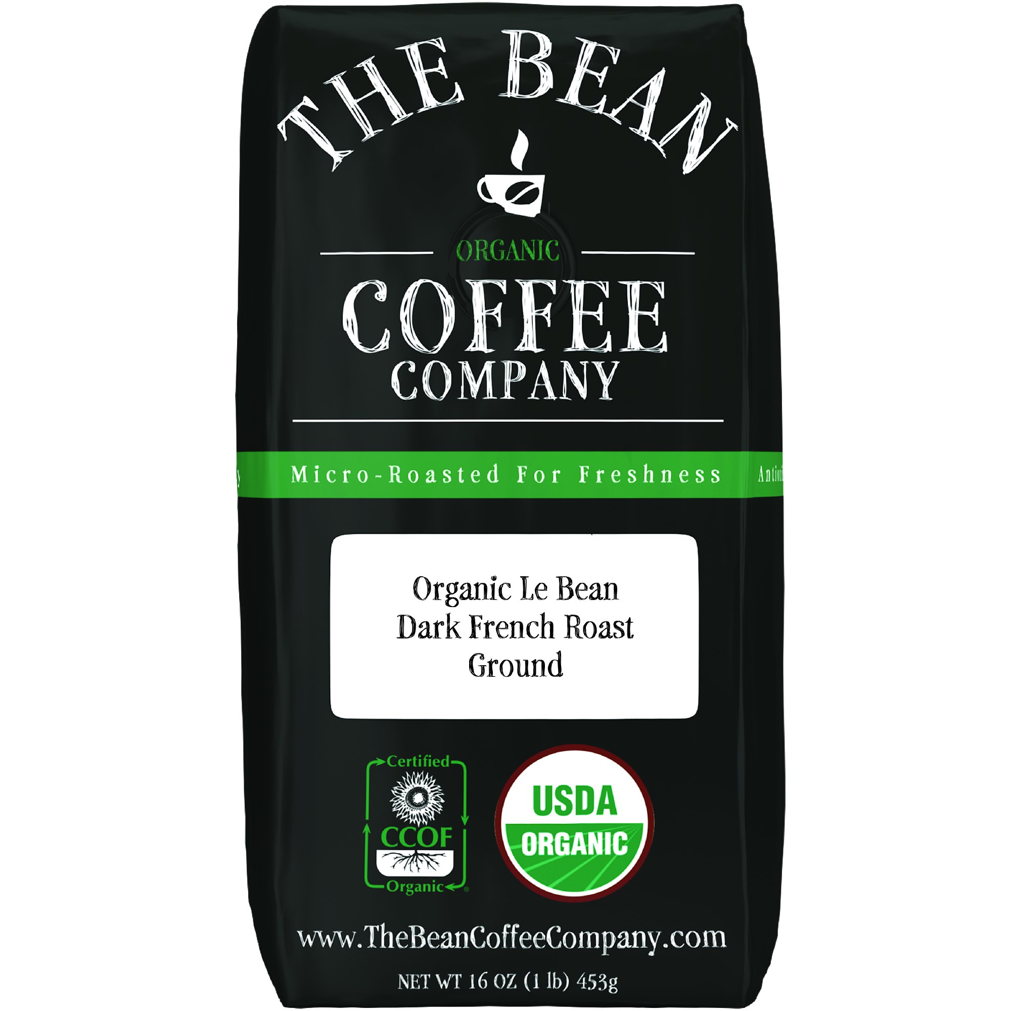 The Bean Coffee CompanyOrganic Le Bean, Dark French Roast, Ground, 16-Ounce Bag