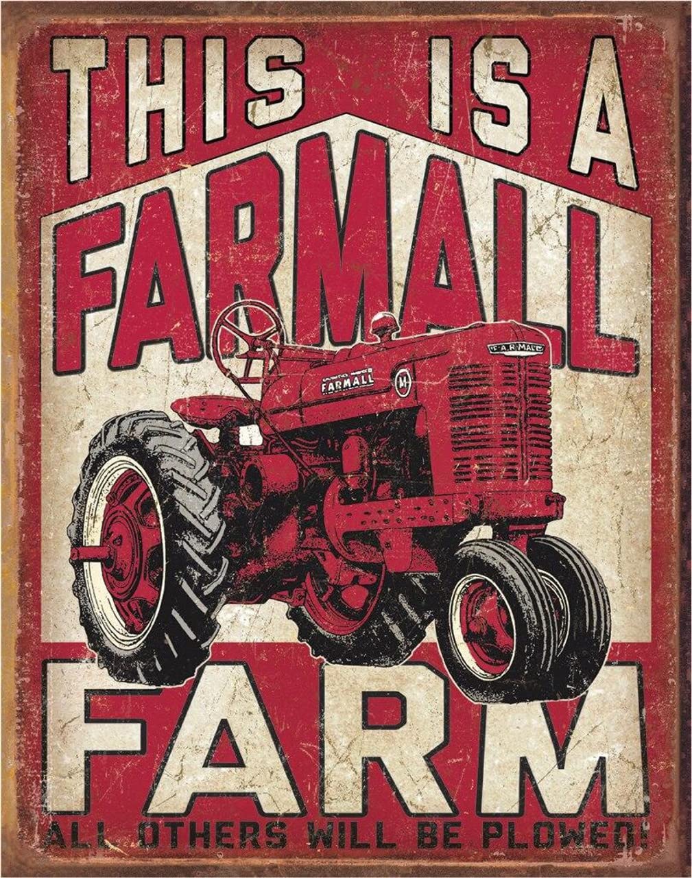 Plaque Enseignes FARMALL McCORMICK - Déco Tracteur Vintage, PVC, Fabrication Française