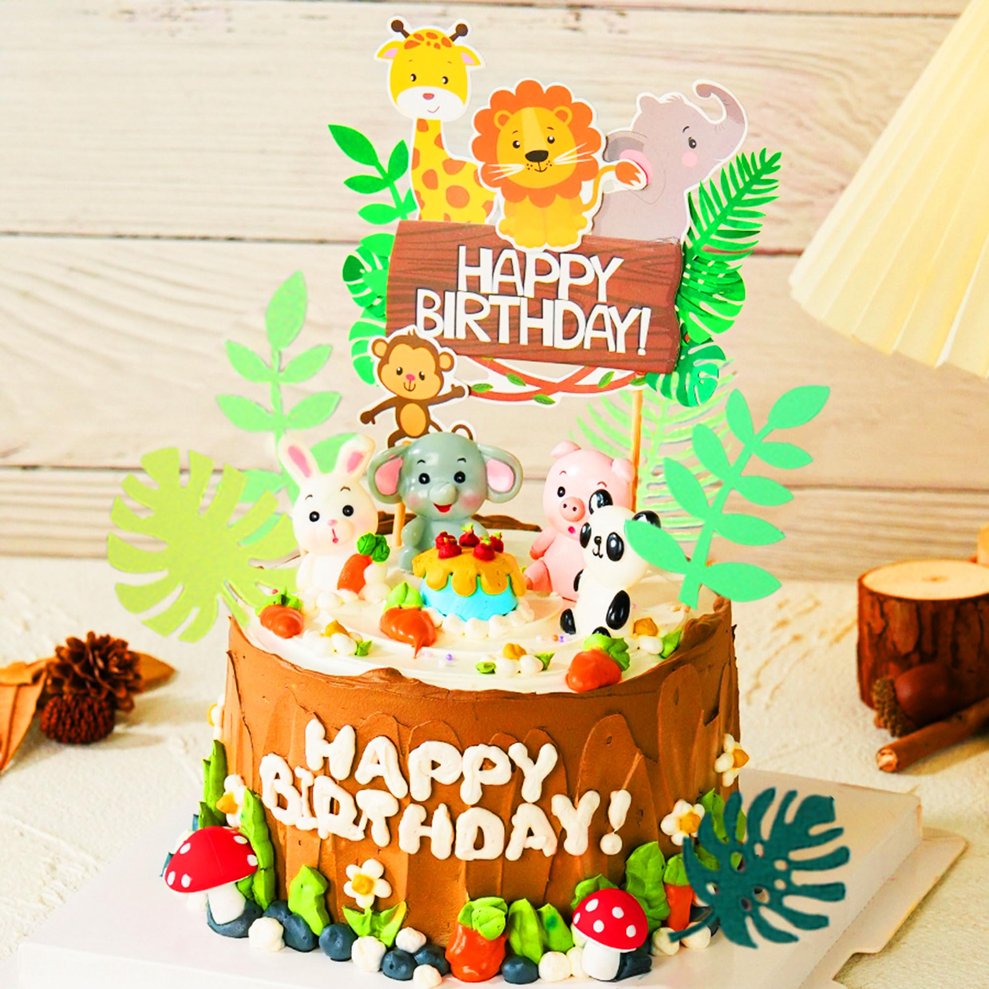 Decorazioni Per Torta Animali Safari – 20 Pezzi, Cake Topper Giungla, Per Compleanni Bambini