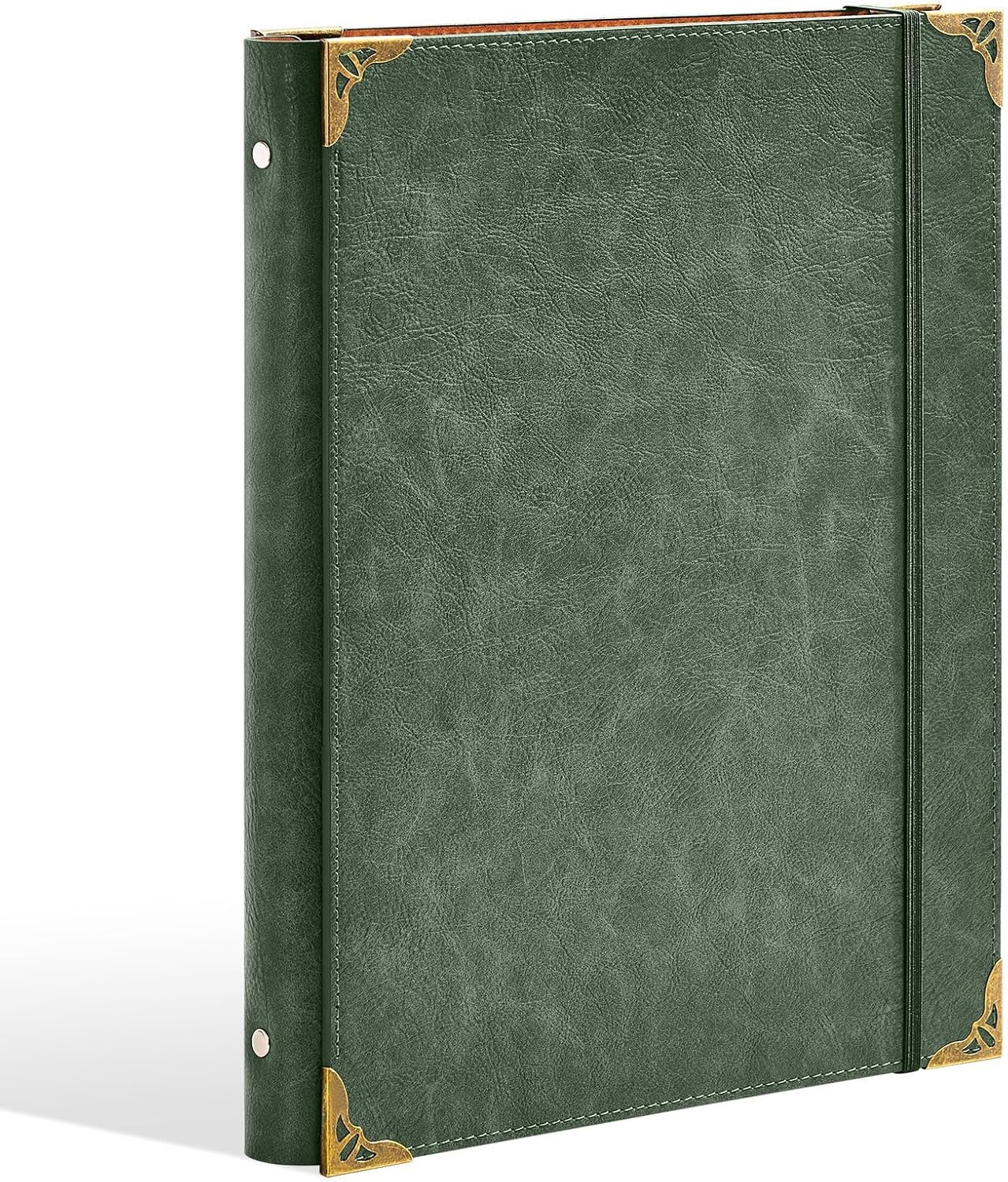 Ovesmusl PU Leather 3 Ring Binder, 1 Inch Green