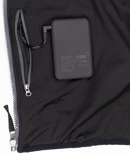 Miniatura 4 de Fieldsheer Trek - Chaleco térmico para hombre con control Bluetooth, carcasa suave, protección contra el viento y el agua, y forro que absorbe la