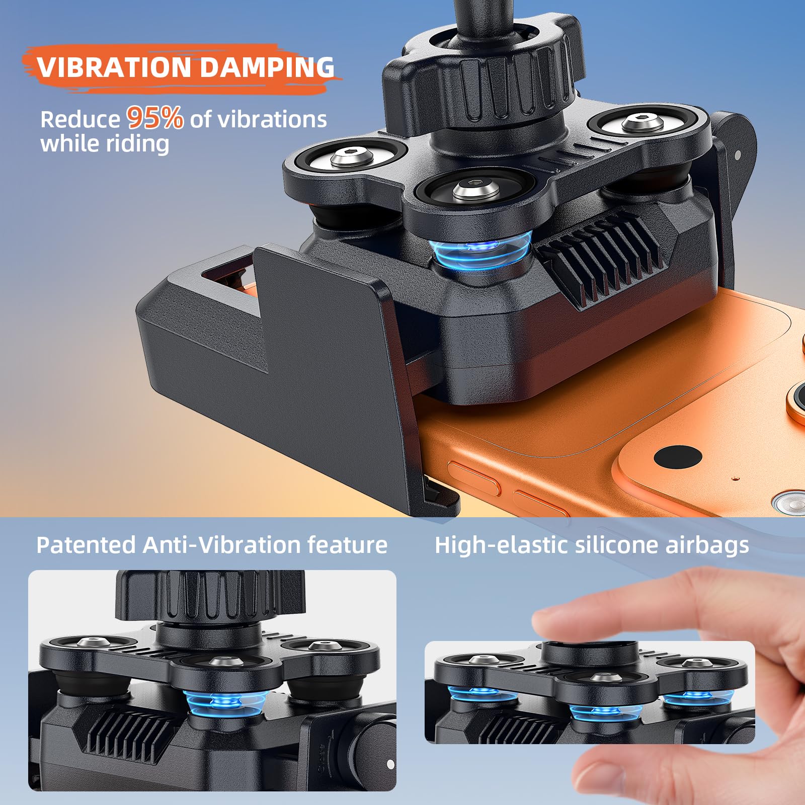 Amazon.com: Marsrider New Anti-Vibration Bike Phone Holder